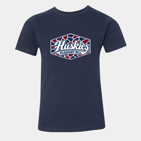Camo Pleasant Hill Huskies - Youth Cotton T-Shirt  Thumbnail