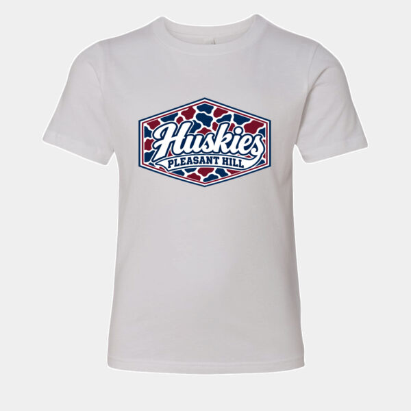 Camo Pleasant Hill Huskies - T-shirt YOUTH Thumbnail