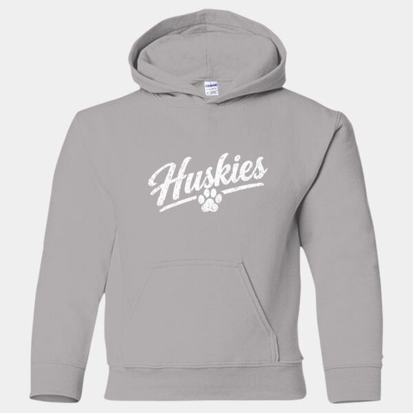 Huskies Paw Print Hoodie - YOUTH Hoodie - Heavy Blend™ Youth Hooded Sweatshirt Thumbnail